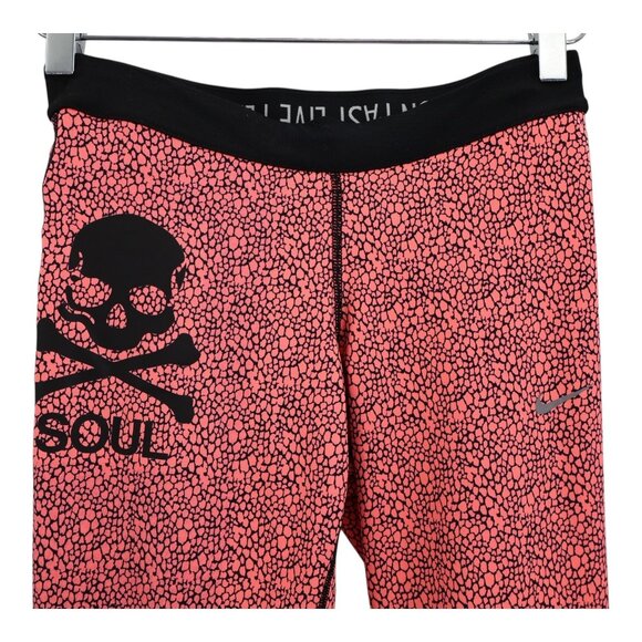 Nike Dri Fit Soul Cycle Womens Pink Printed Relay Capri Leggings Size Small - Picture 3 of 8